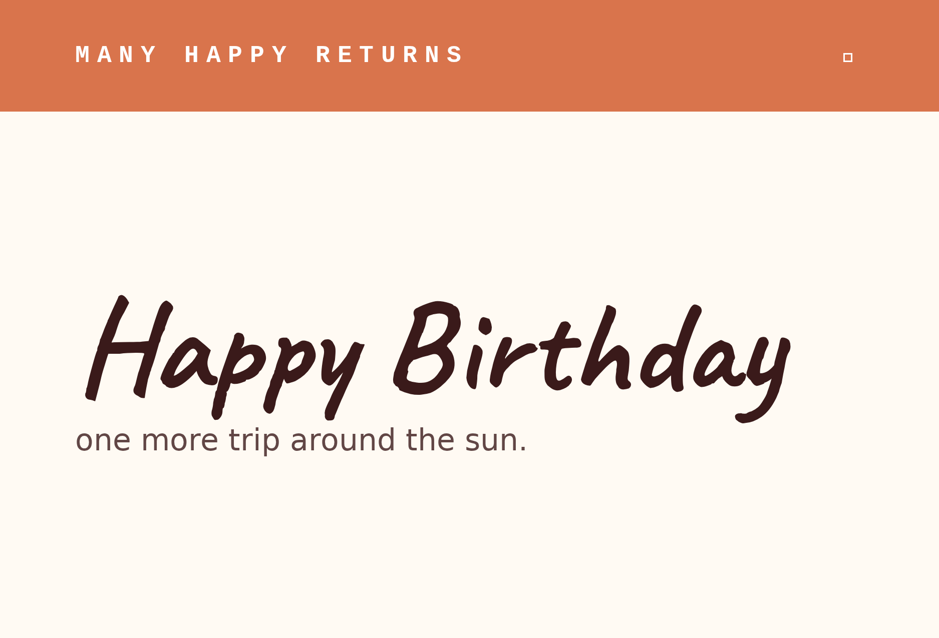 Happy Birthday postcard design