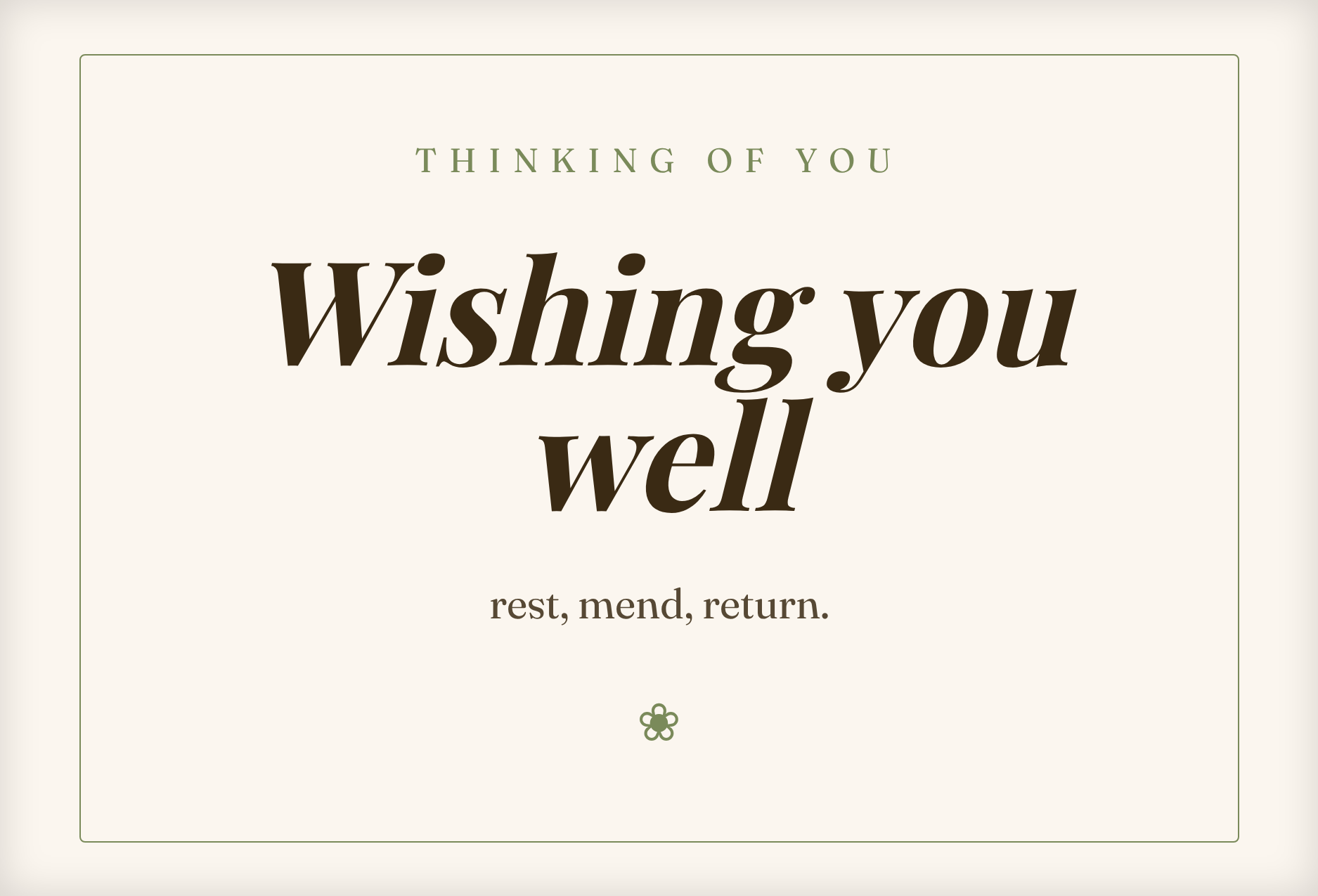 Get Well Soon postcard design